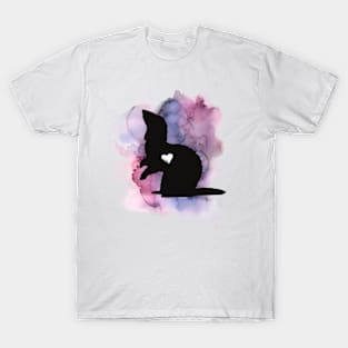 Watercolor Ferret with Hearts T-Shirt